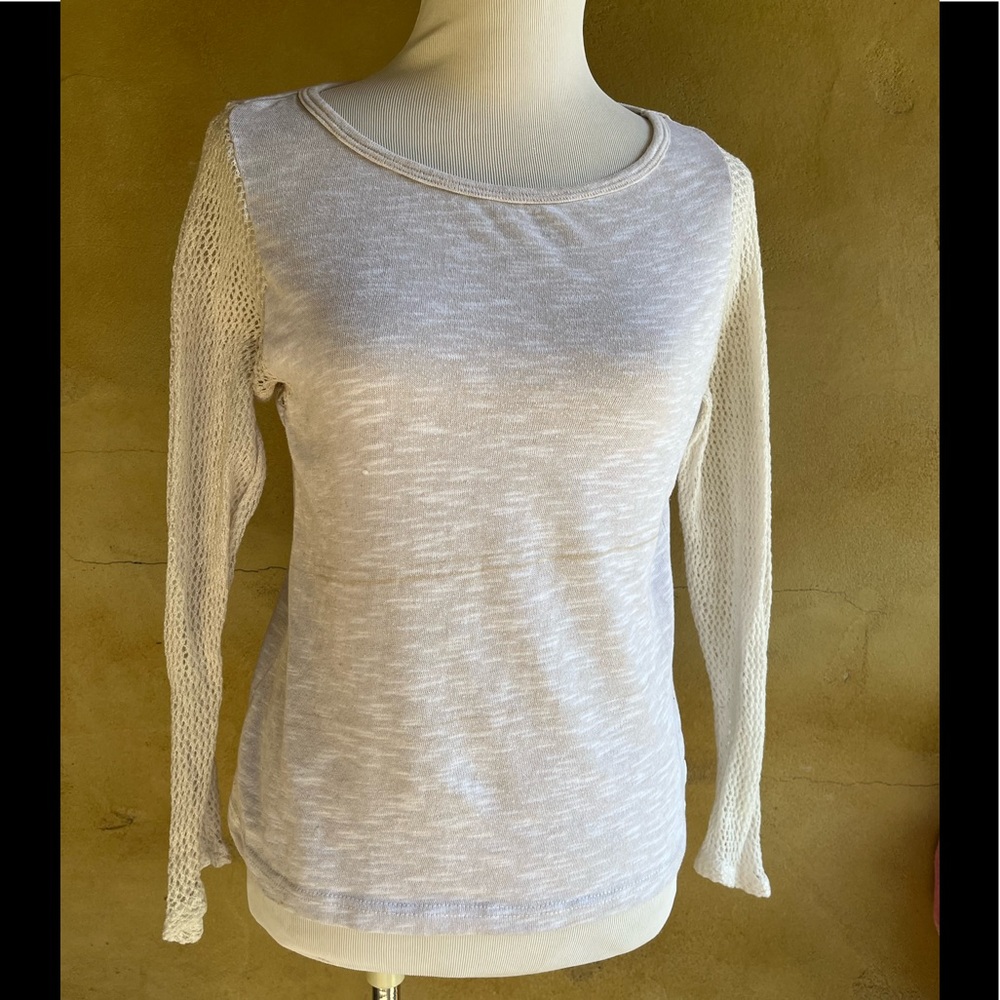 Element Women's Pullover Oatmeal Mesh Sleeves Size Small